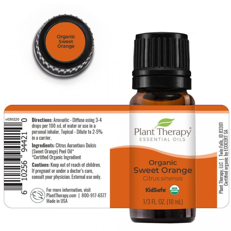Sweet Orange Essential Oil 10 Ml ( Kidsafe ) Organic
