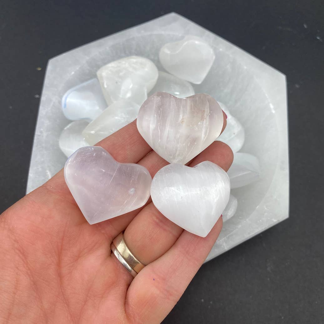 Mini Selenite Heart