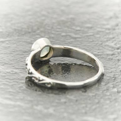 Prehnite Stackable Celtic Ring