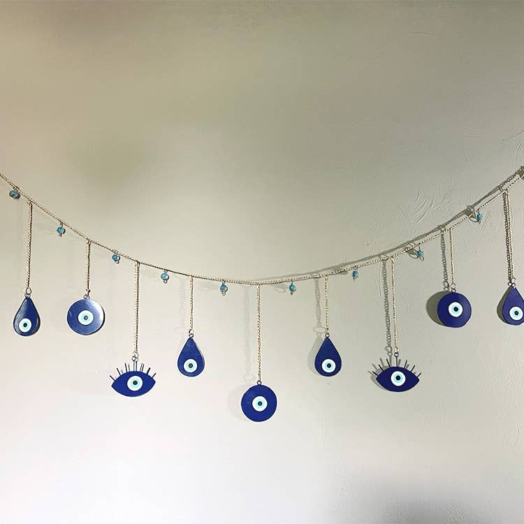 Evil Eye Garland with Bells