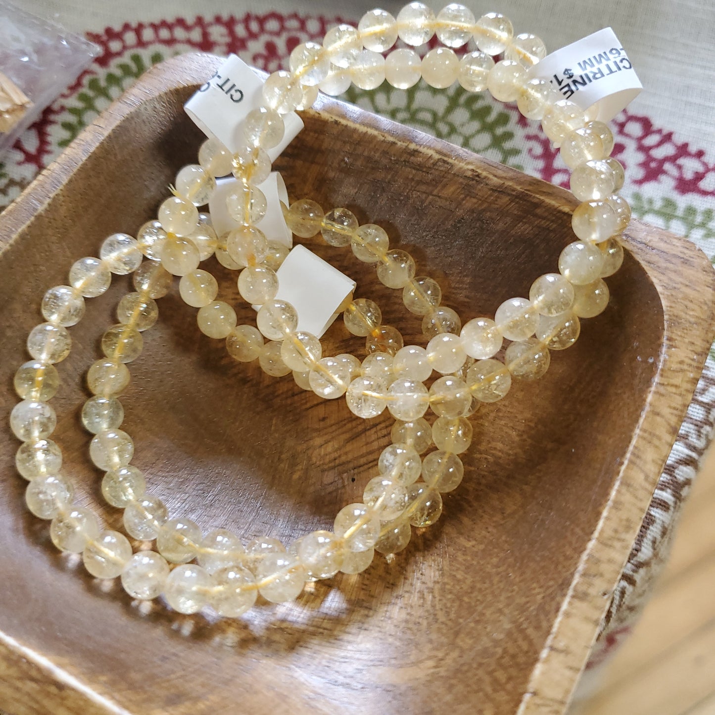 Citrine - Bead Bracelet 6mm