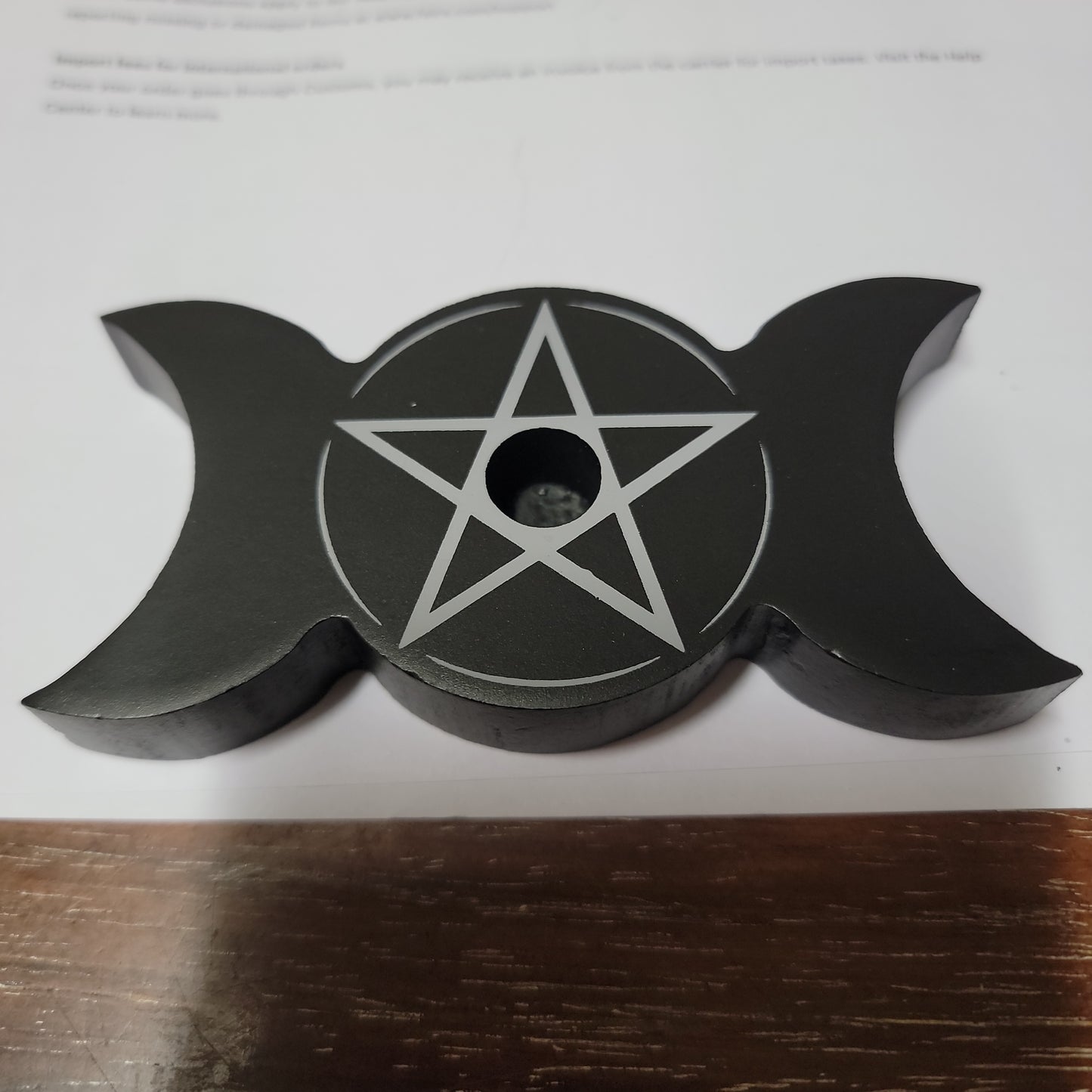 Triple Moon Spell Candle Holder