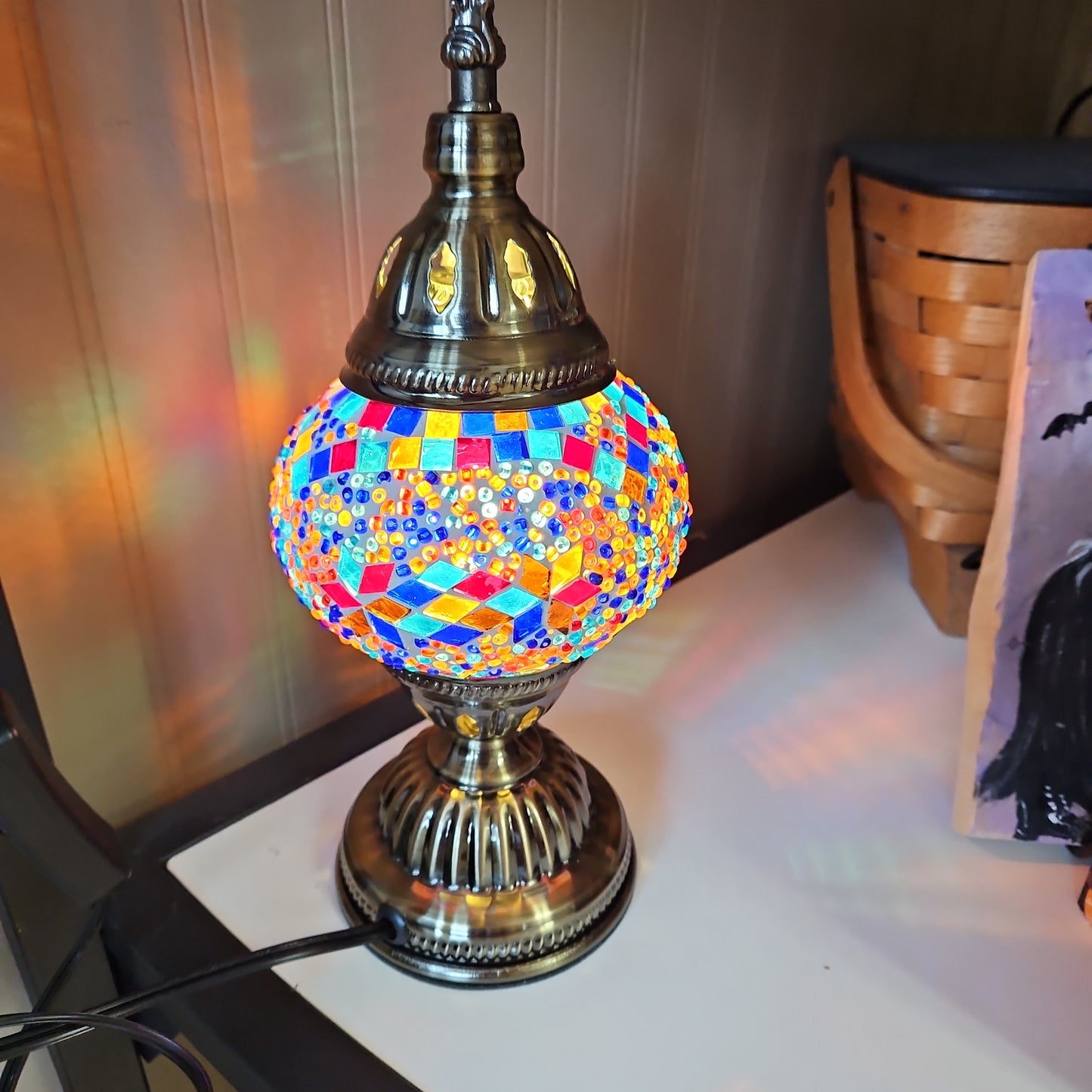 Turkish Style Mosaic Desk Lamp 12" by 5 1/4 "- Various