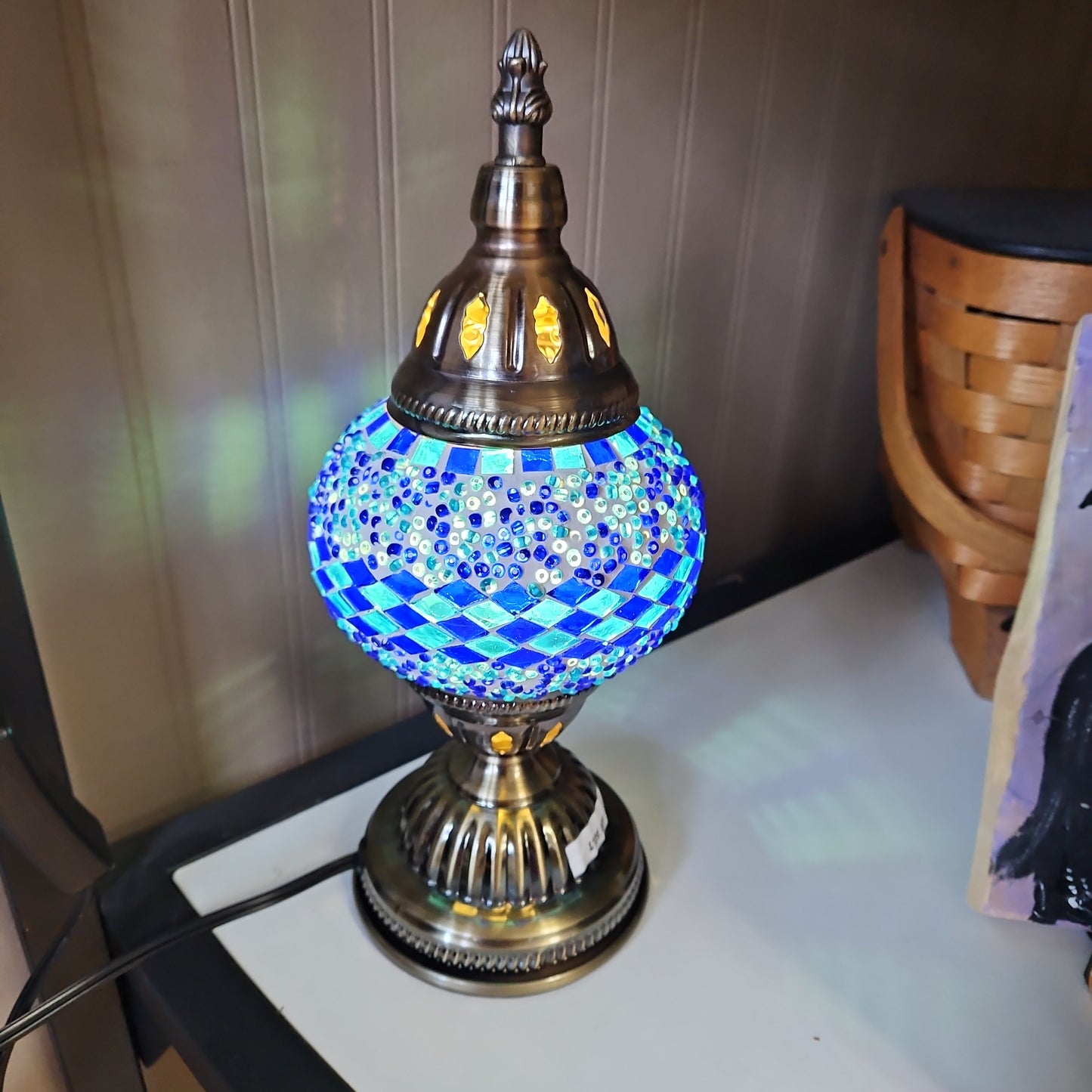Turkish Style Mosaic Desk Lamp 12" by 5 1/4 "- Various