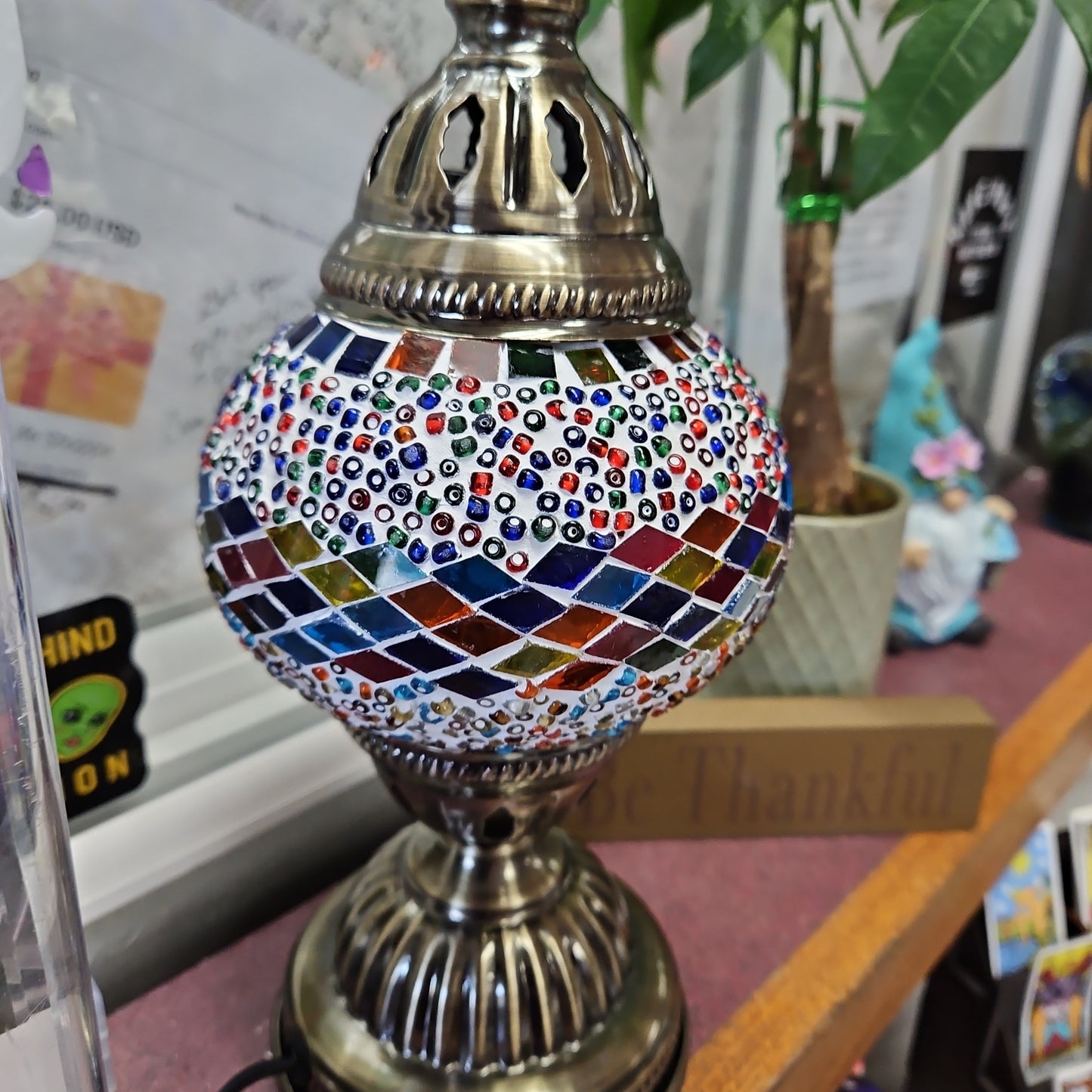 Turkish Style Mosaic Desk Lamp 12" by 5 1/4 "- Various