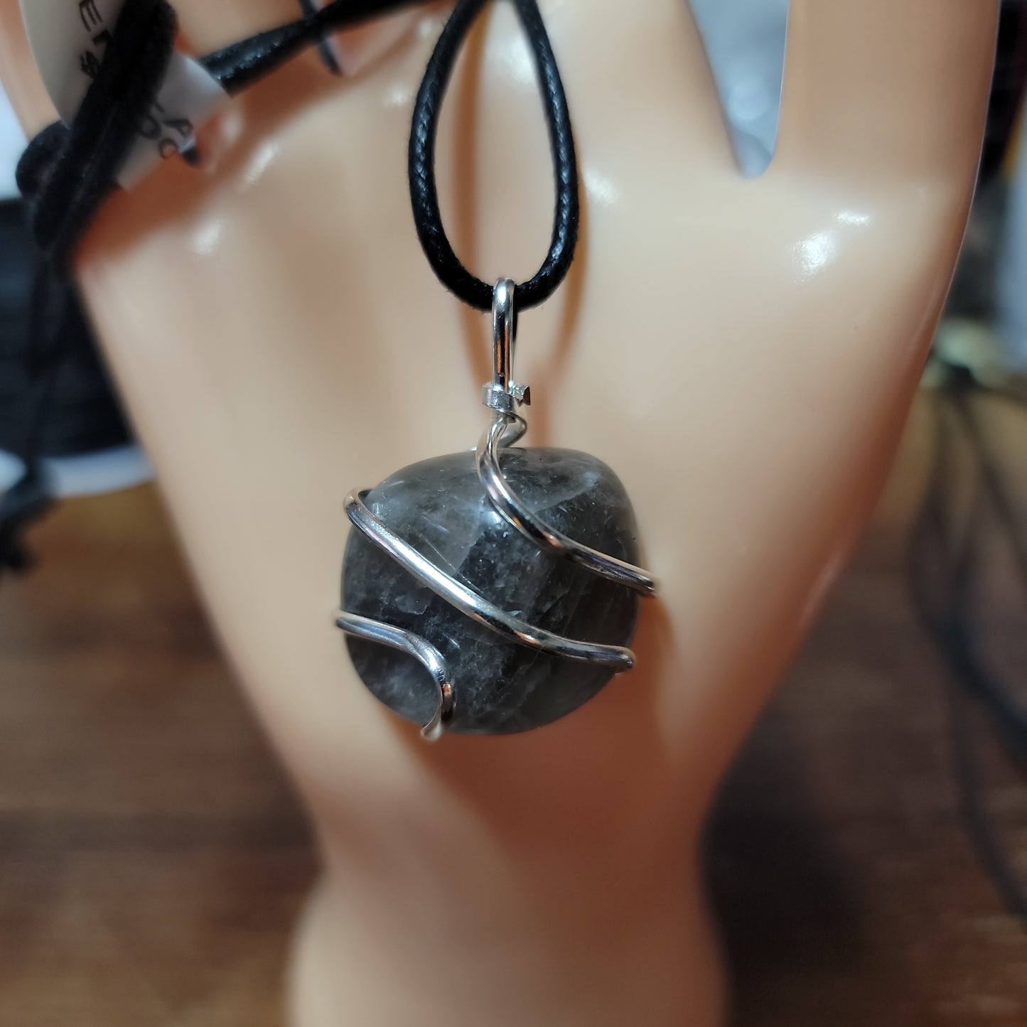 Tumbled Stone Pendants with Silver Wire Wrapping