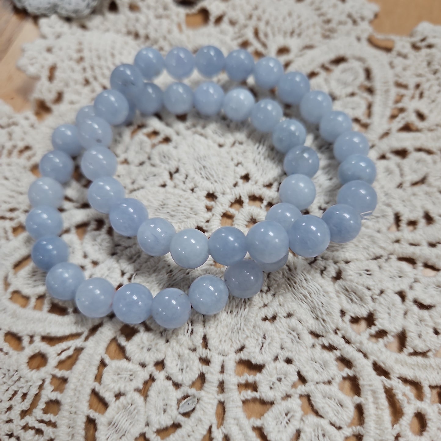 Celestite - Bead Bracelet 8mm
