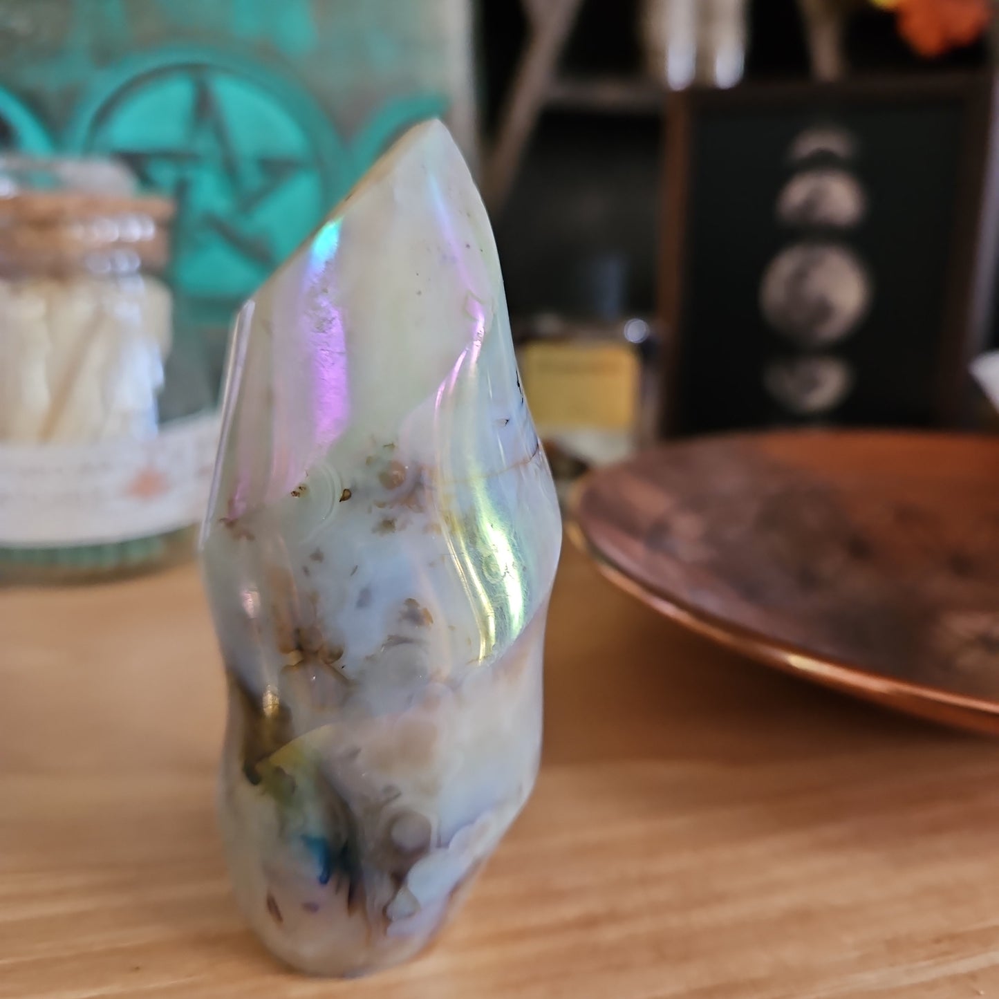 Aura Dendritic Agate Flame Free Form