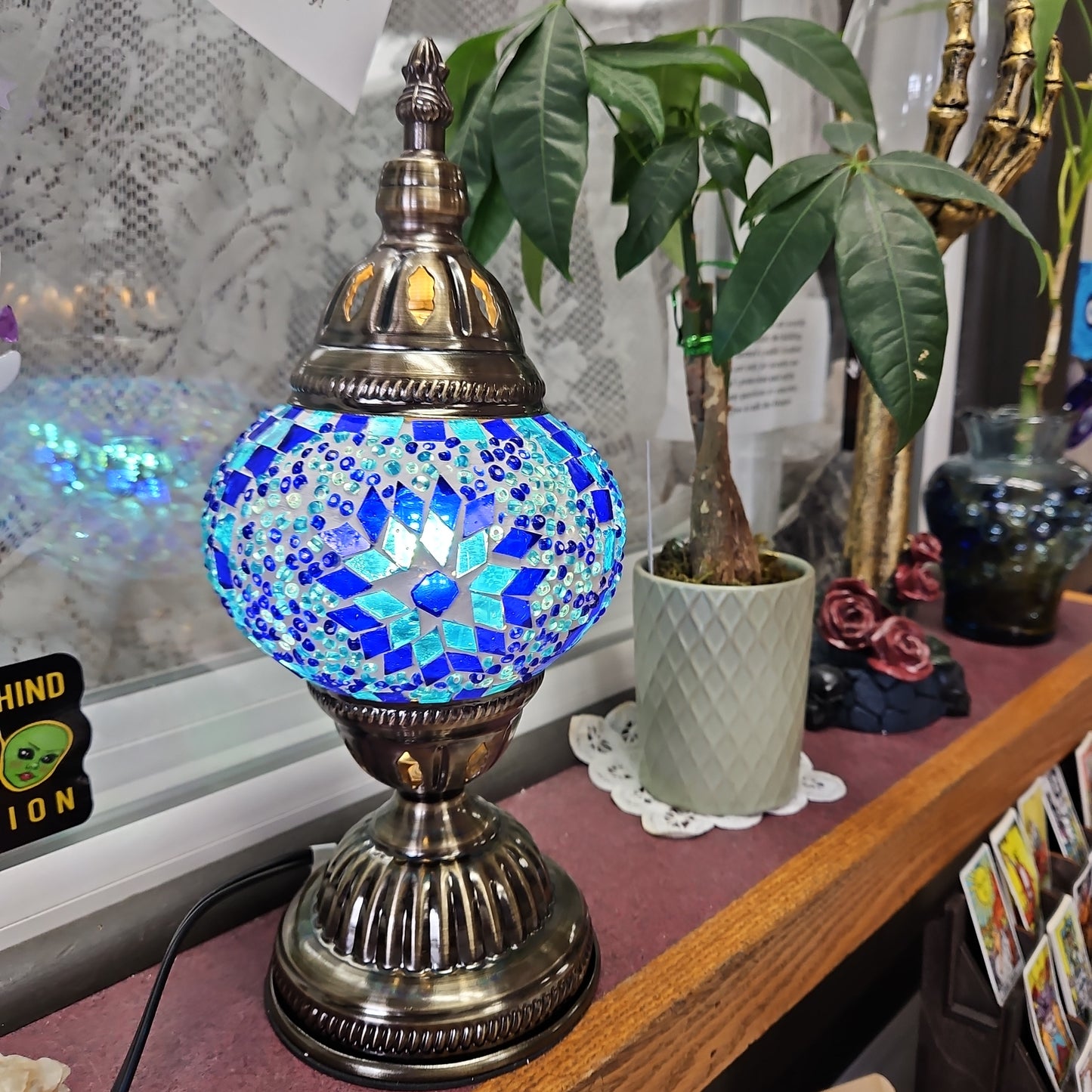Turkish Style Mosaic Desk Lamp 12" by 5 1/4 "- Various