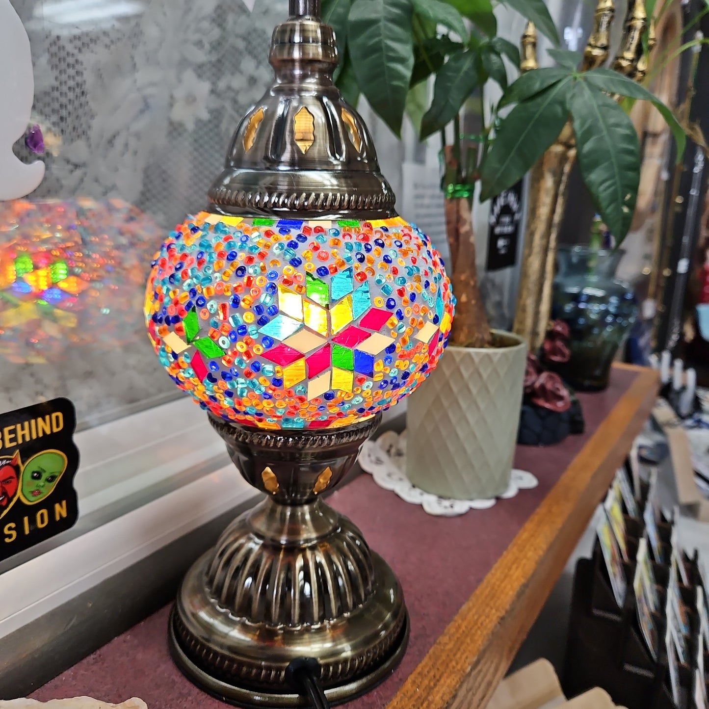 Turkish Style Mosaic Desk Lamp 12" by 5 1/4 "- Various