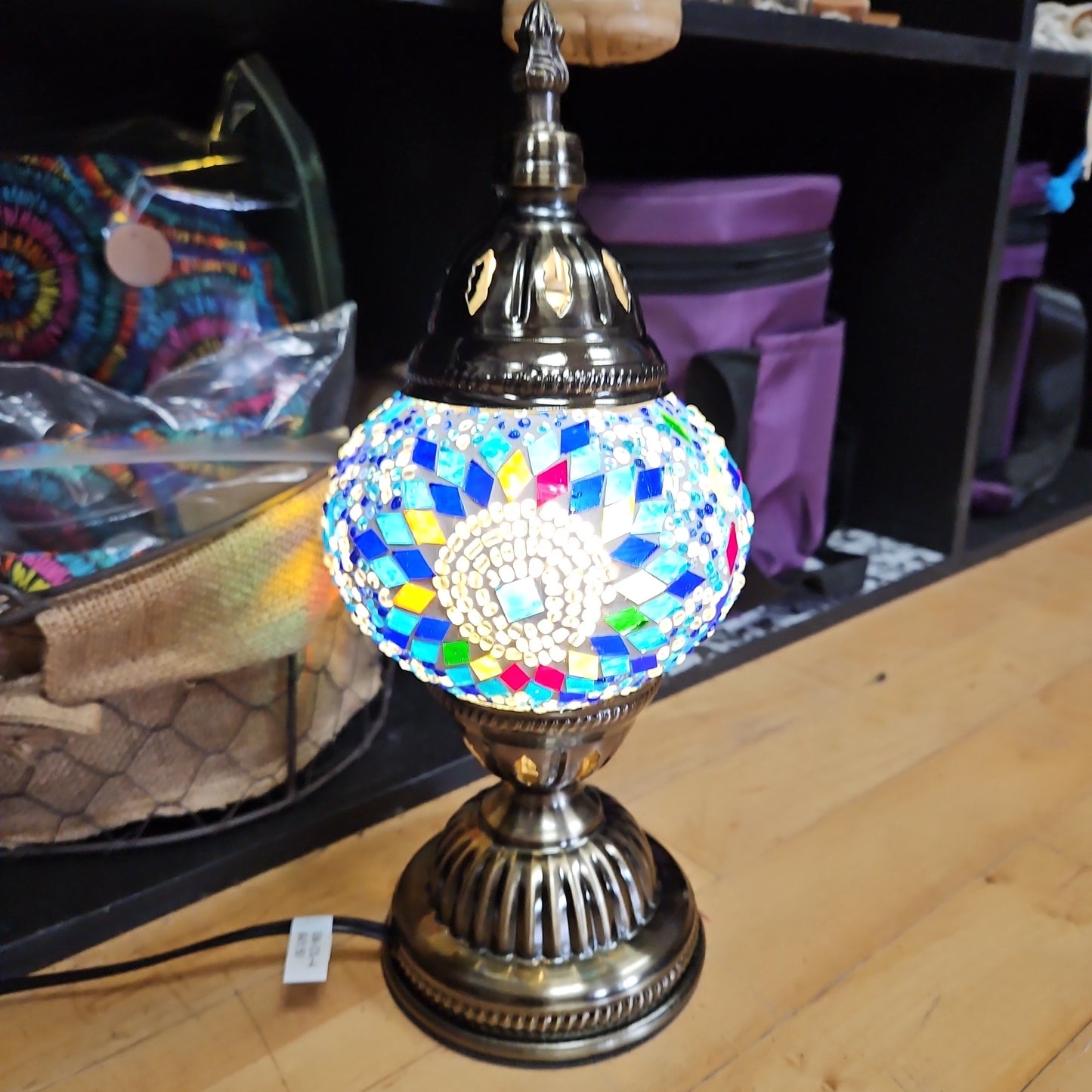 Turkish Style Mosaic Desk Lamp 12" by 5 1/4 "- Various