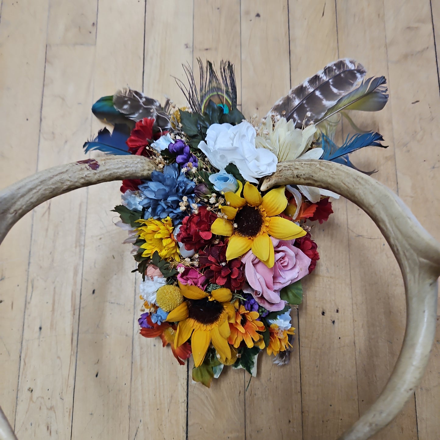 Boho Deer Rack & Flowers