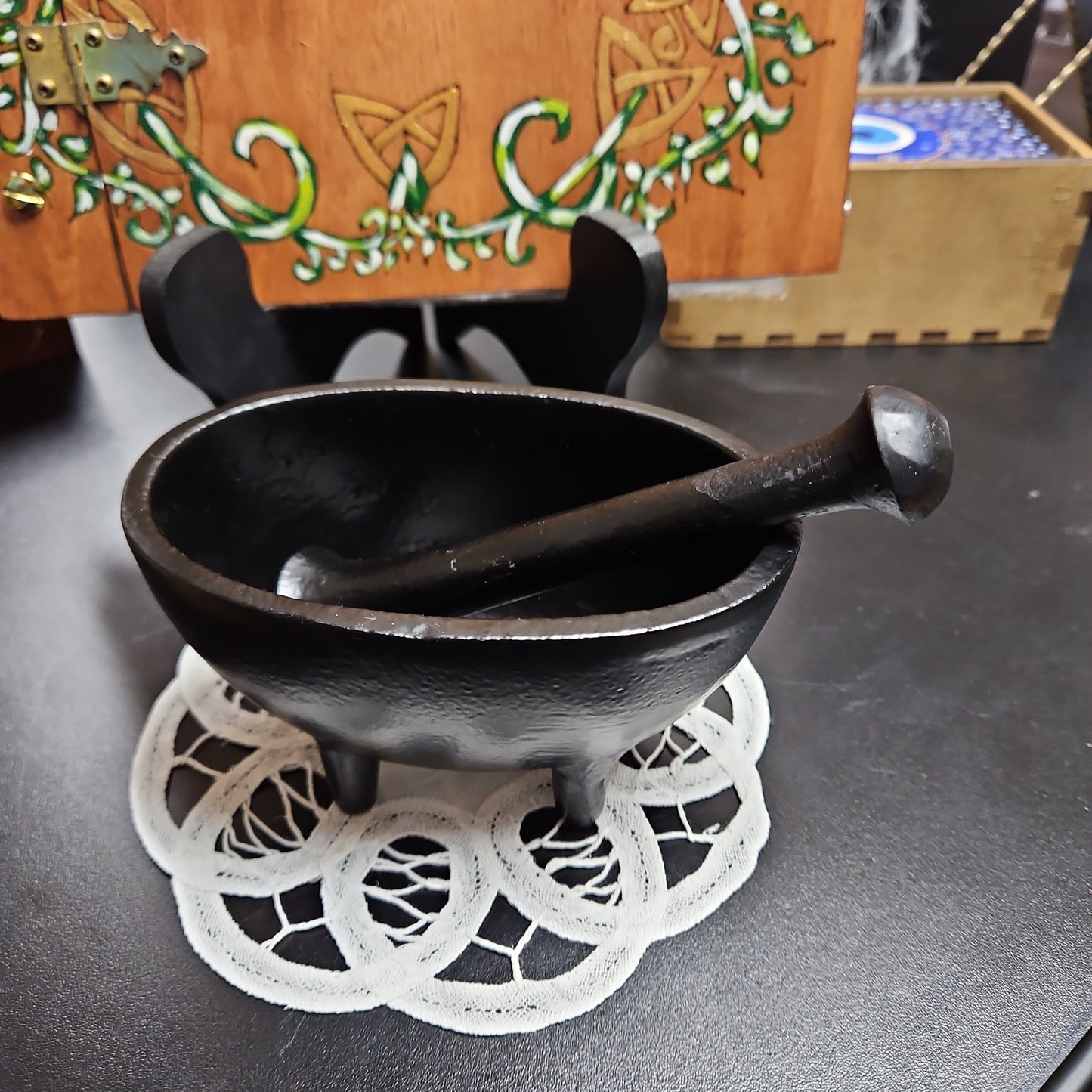 Cast Iron Mortar and Pestle / Cauldron