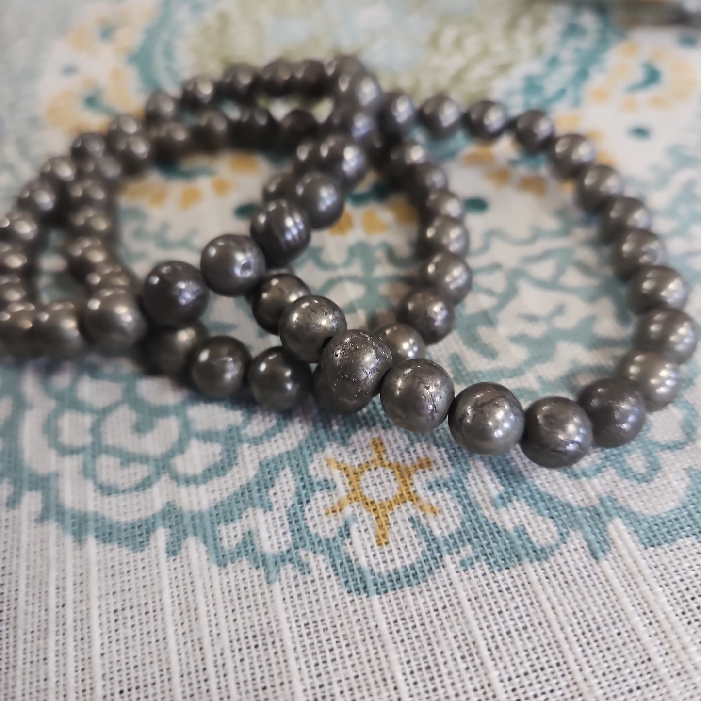 Pyrite - Bead Bracelet - 8mm