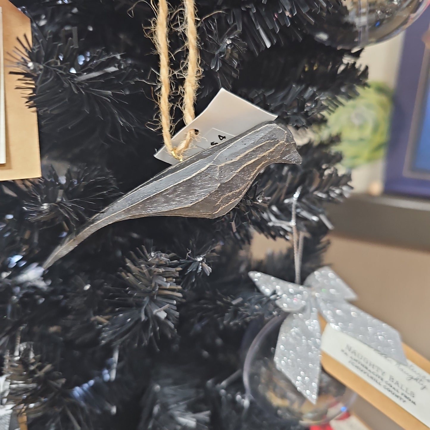 Carved Raven Spirit Animal Ornamental