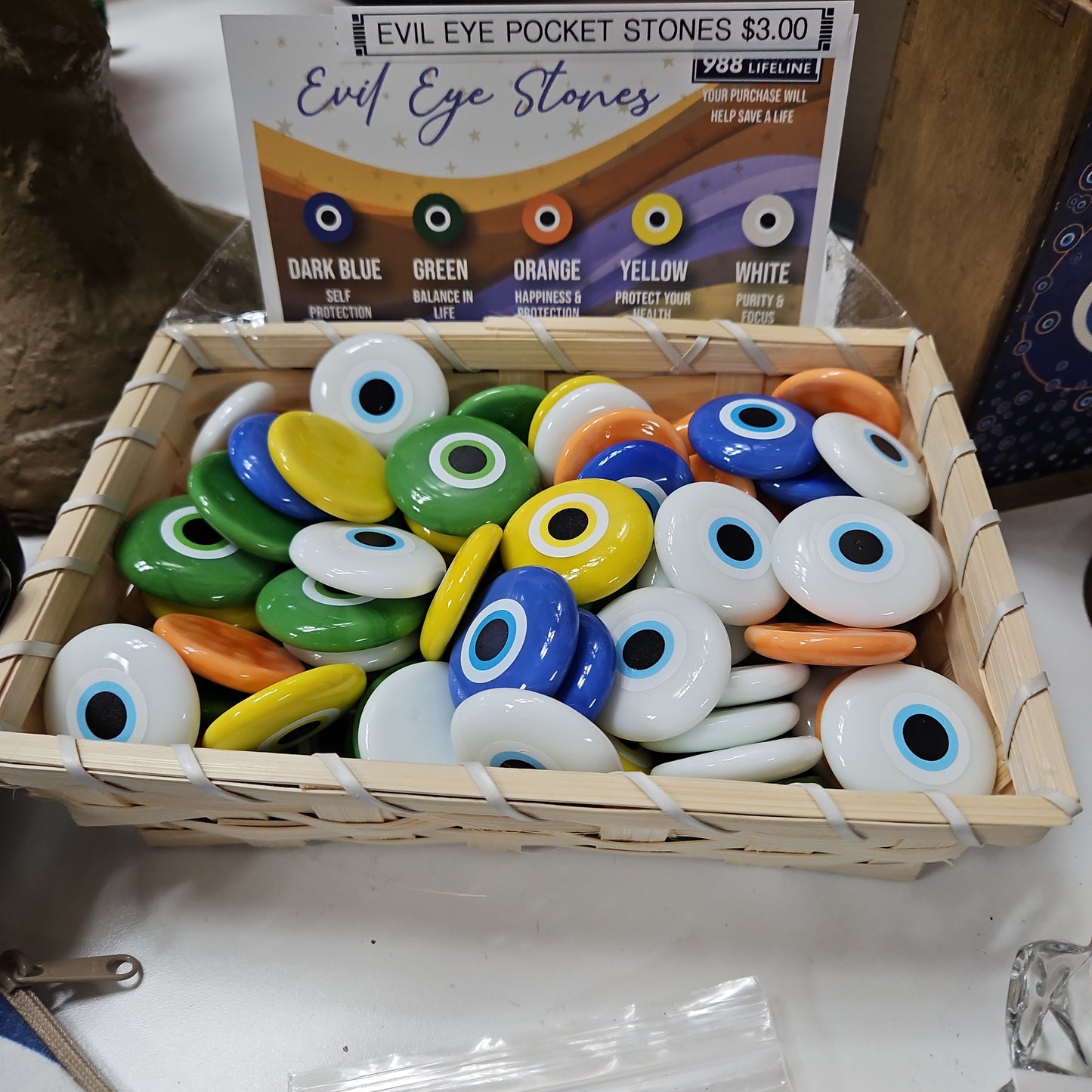 Evil Eye Worry Stones / Pocket Stones