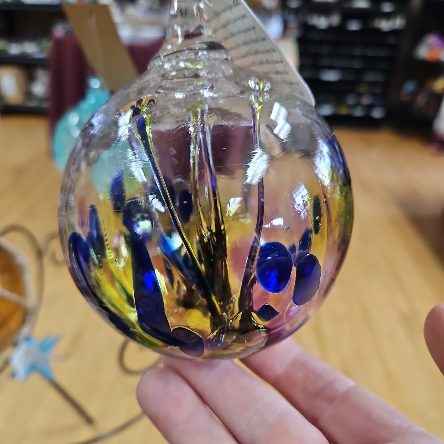 Blown Glass Wish Ball by Luke Adams 4" - Suncatcher / Witchball