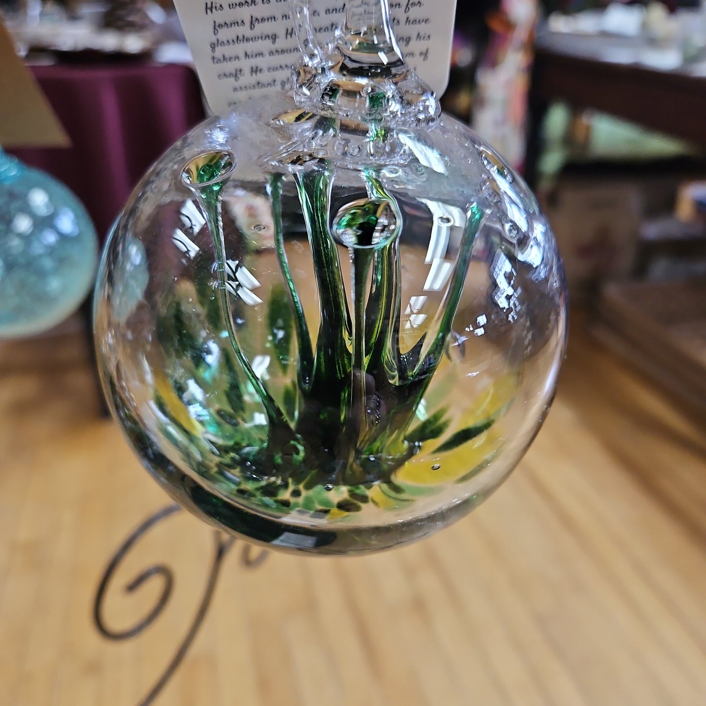 Blown Glass Wish Ball by Luke Adams 4" - Suncatcher / Witchball