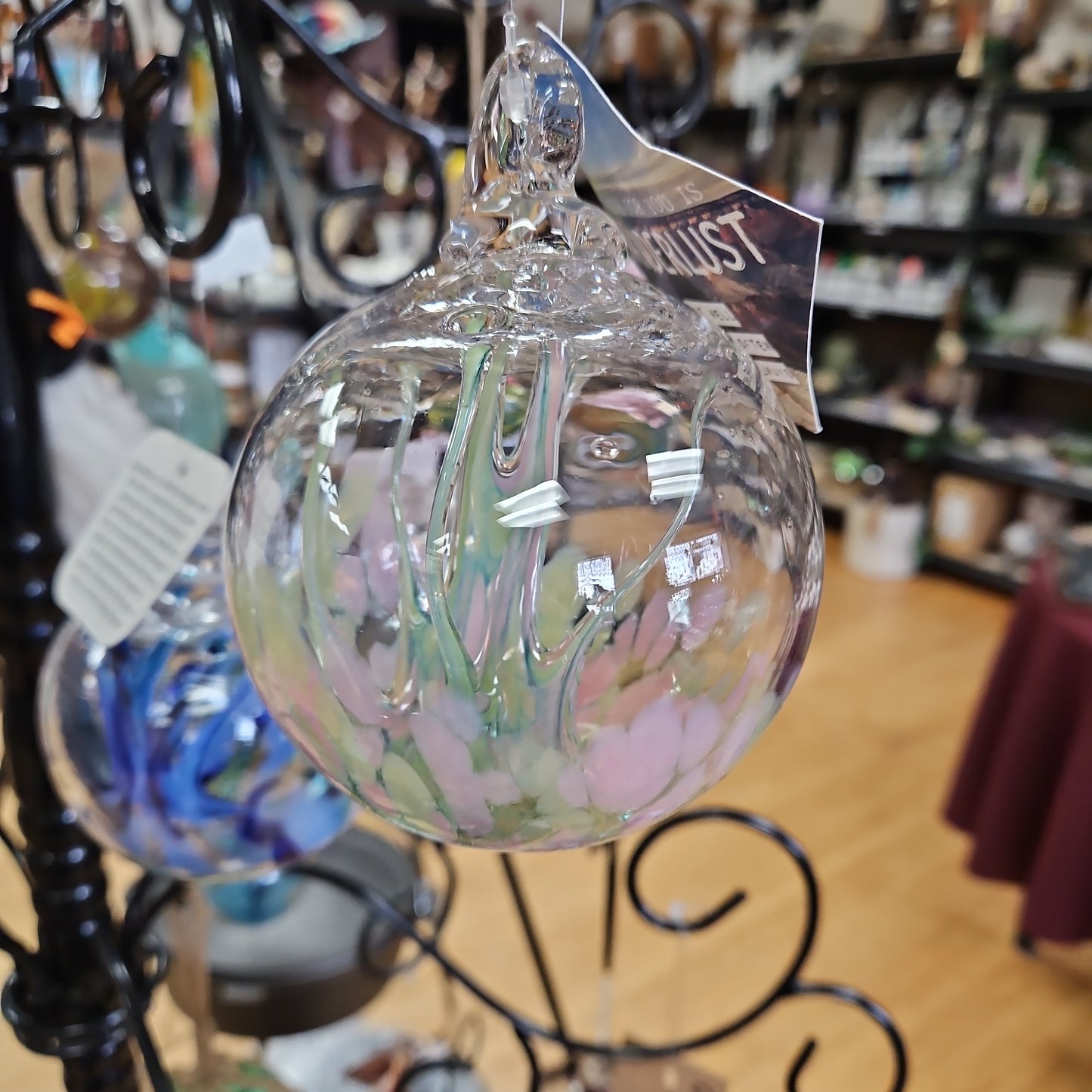 Blown Glass Wish Ball by Luke Adams 4" - Suncatcher / Witchball