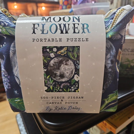 Moon Flower Portable Puzzle with Canvas Bag