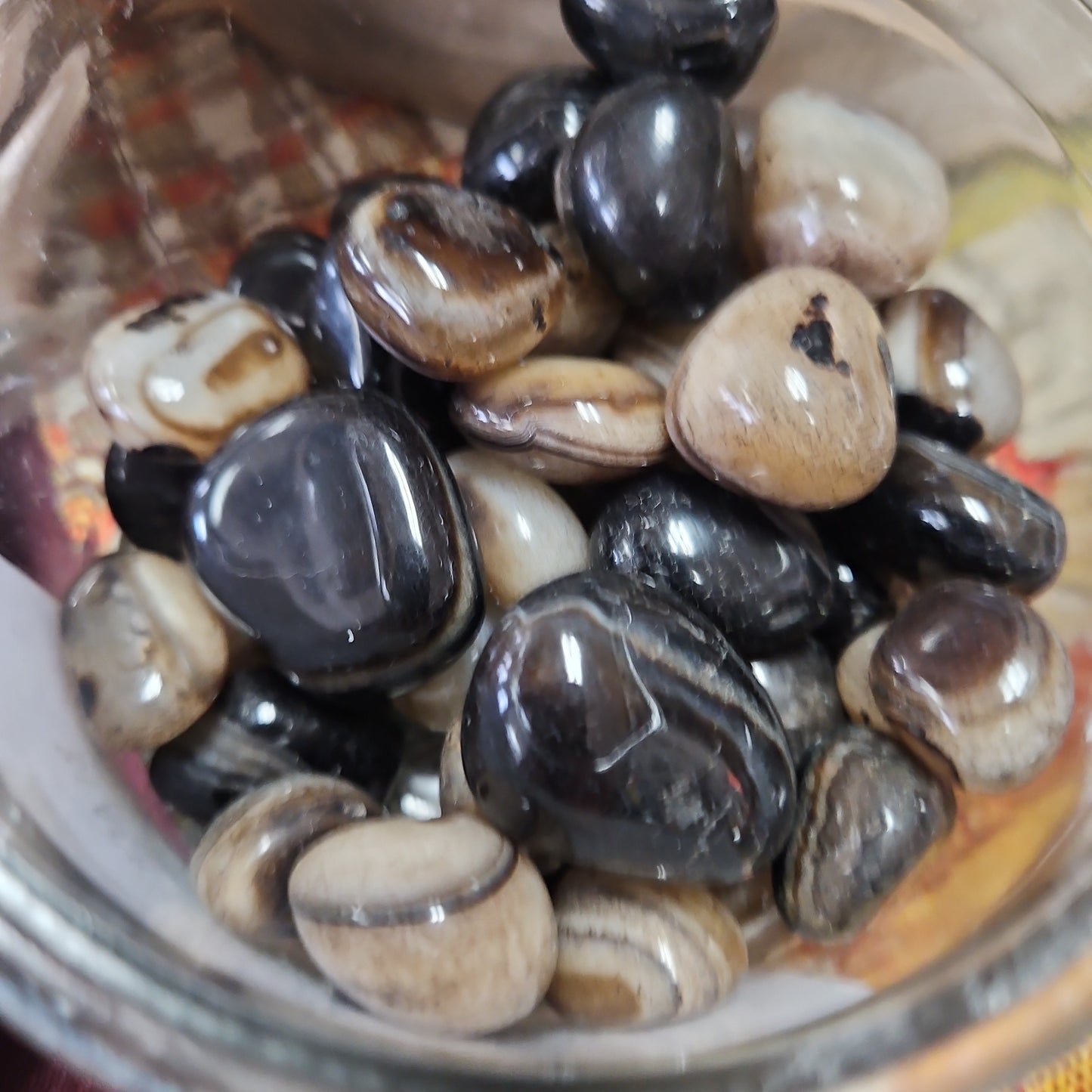 Sulemani Agate, Black - Tumbled