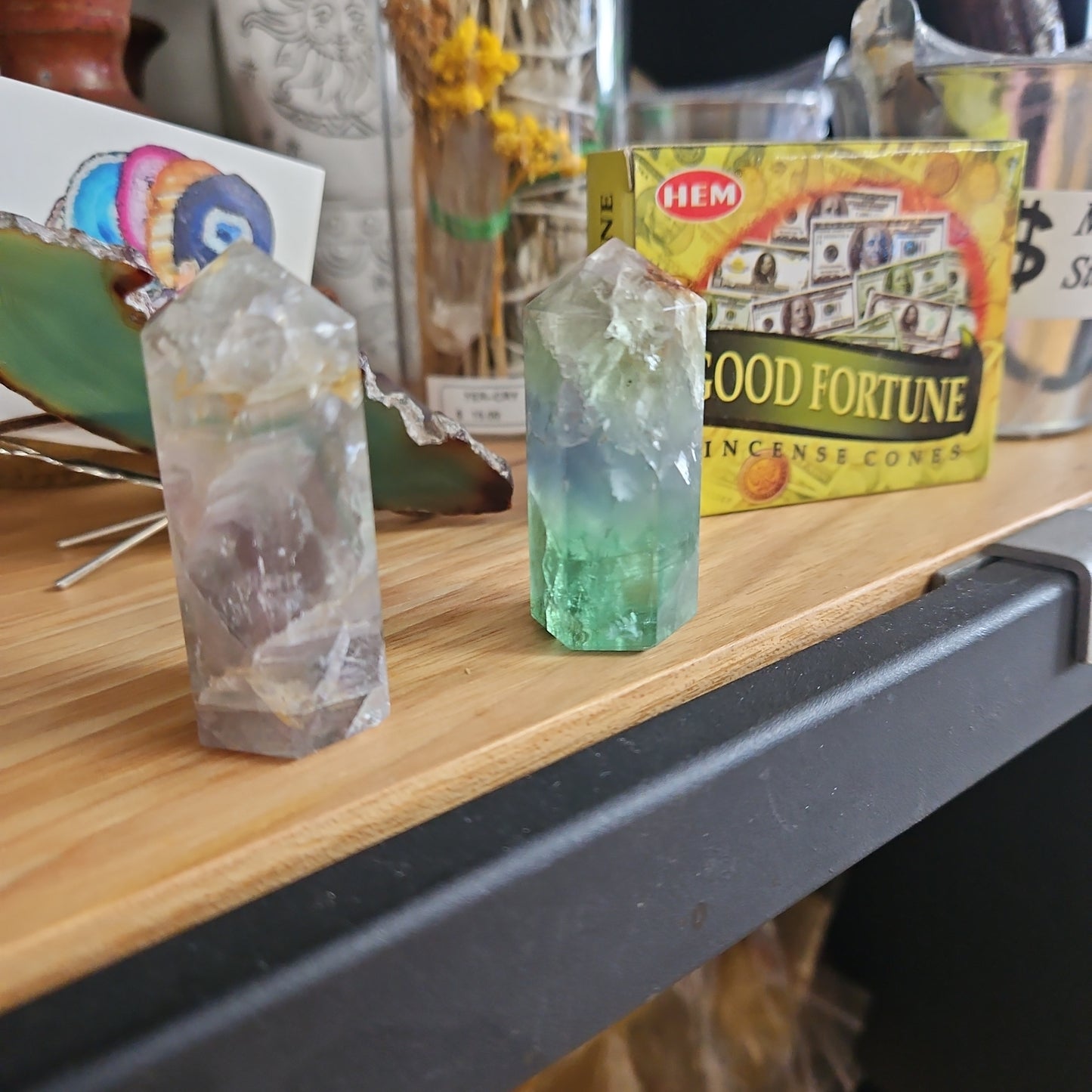 Rainbow Flourite Tower Point 2"