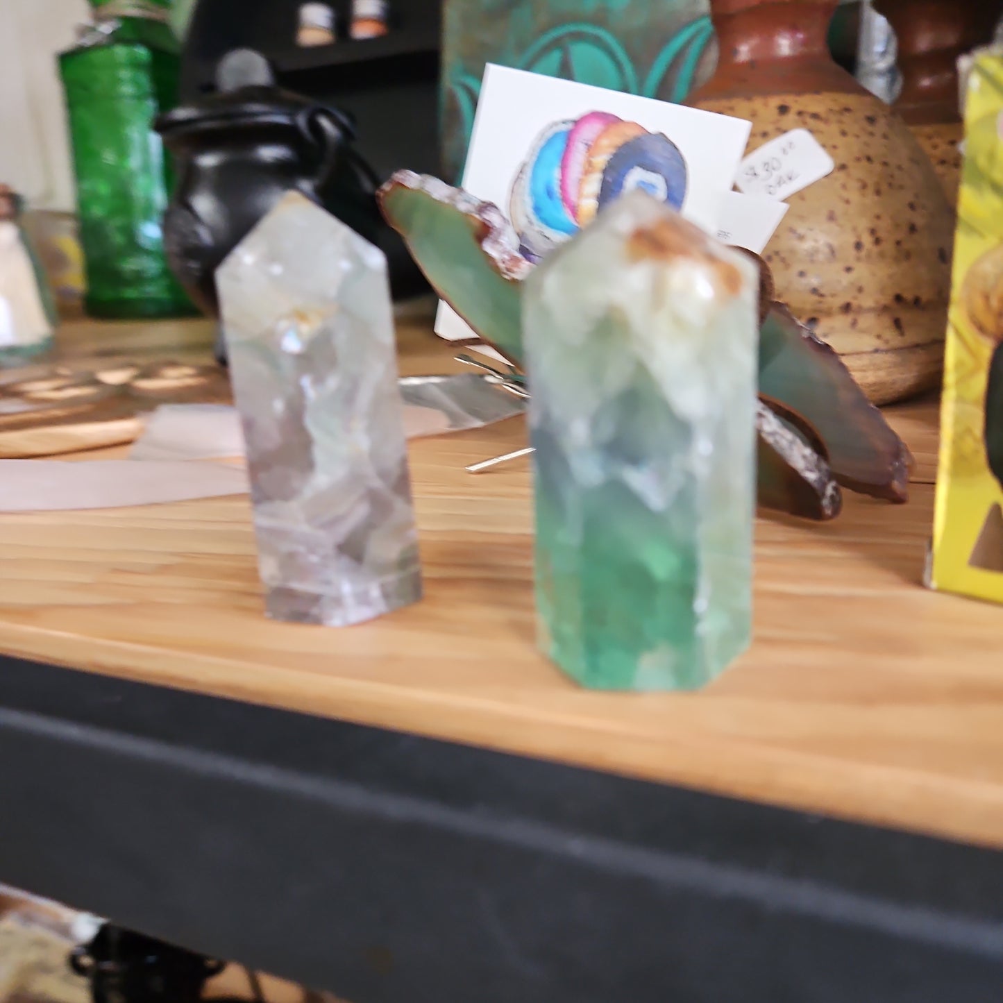 Rainbow Flourite Tower Point 2"