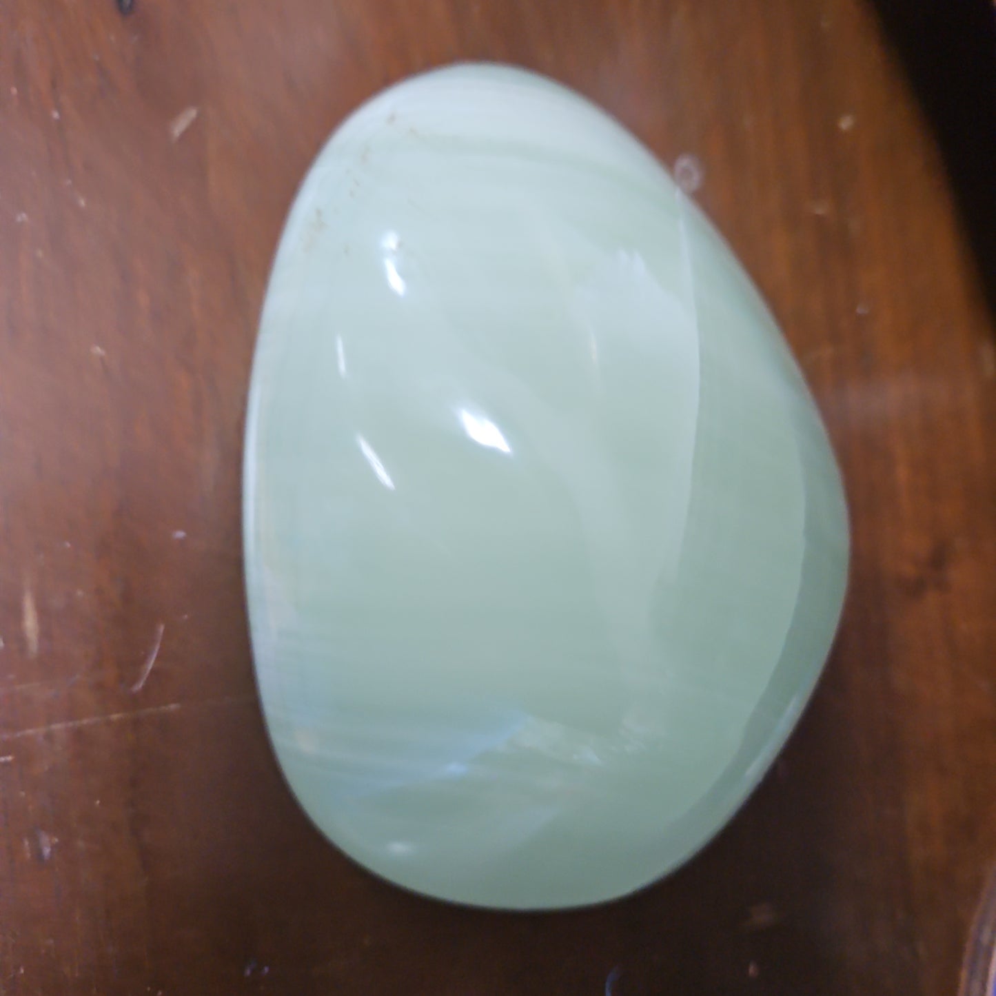 Green Calcite Polished Specimen - Rare Find, Collector Piece 4"by 3"