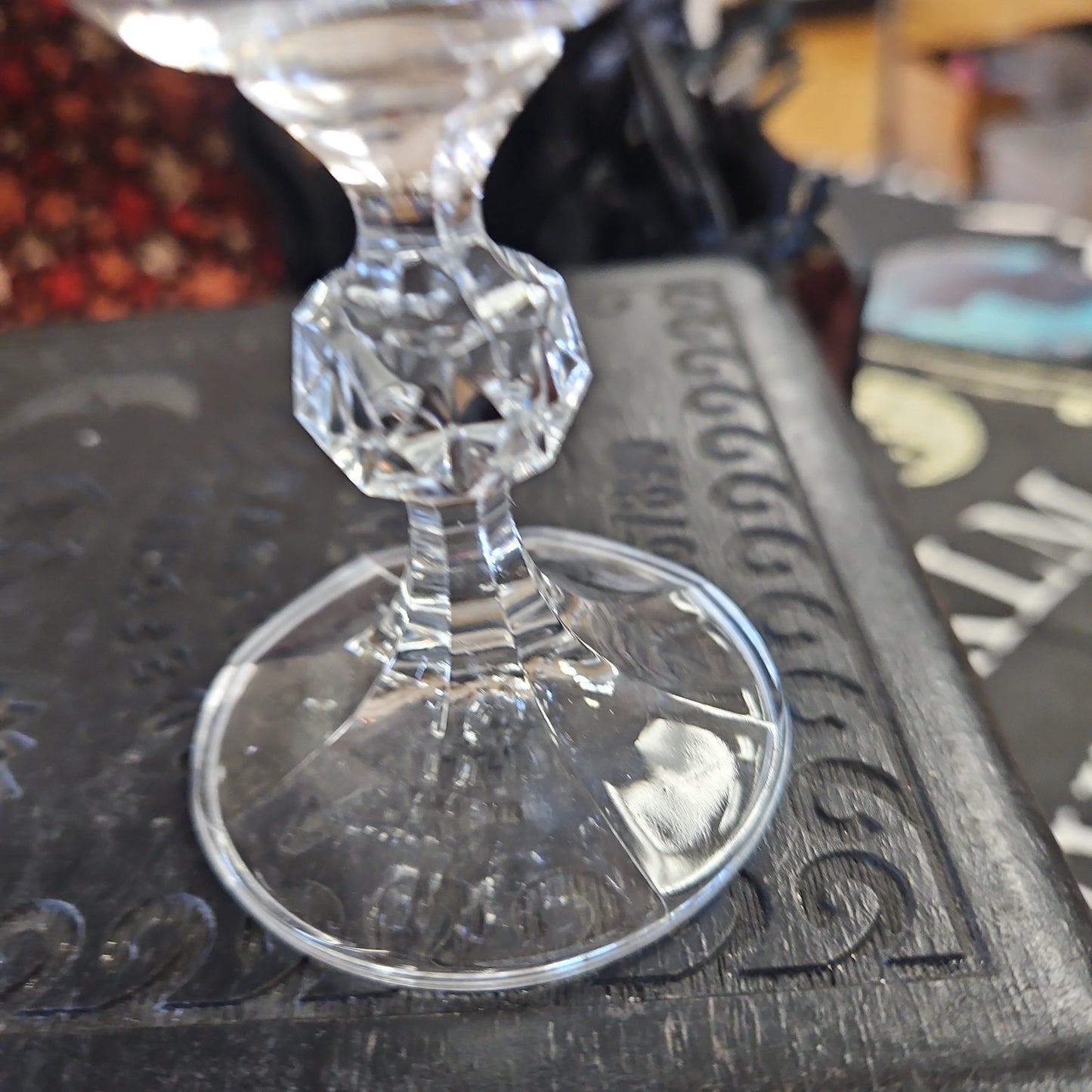 Small Vintage Crystal Goblets for Altars 4 1/2"