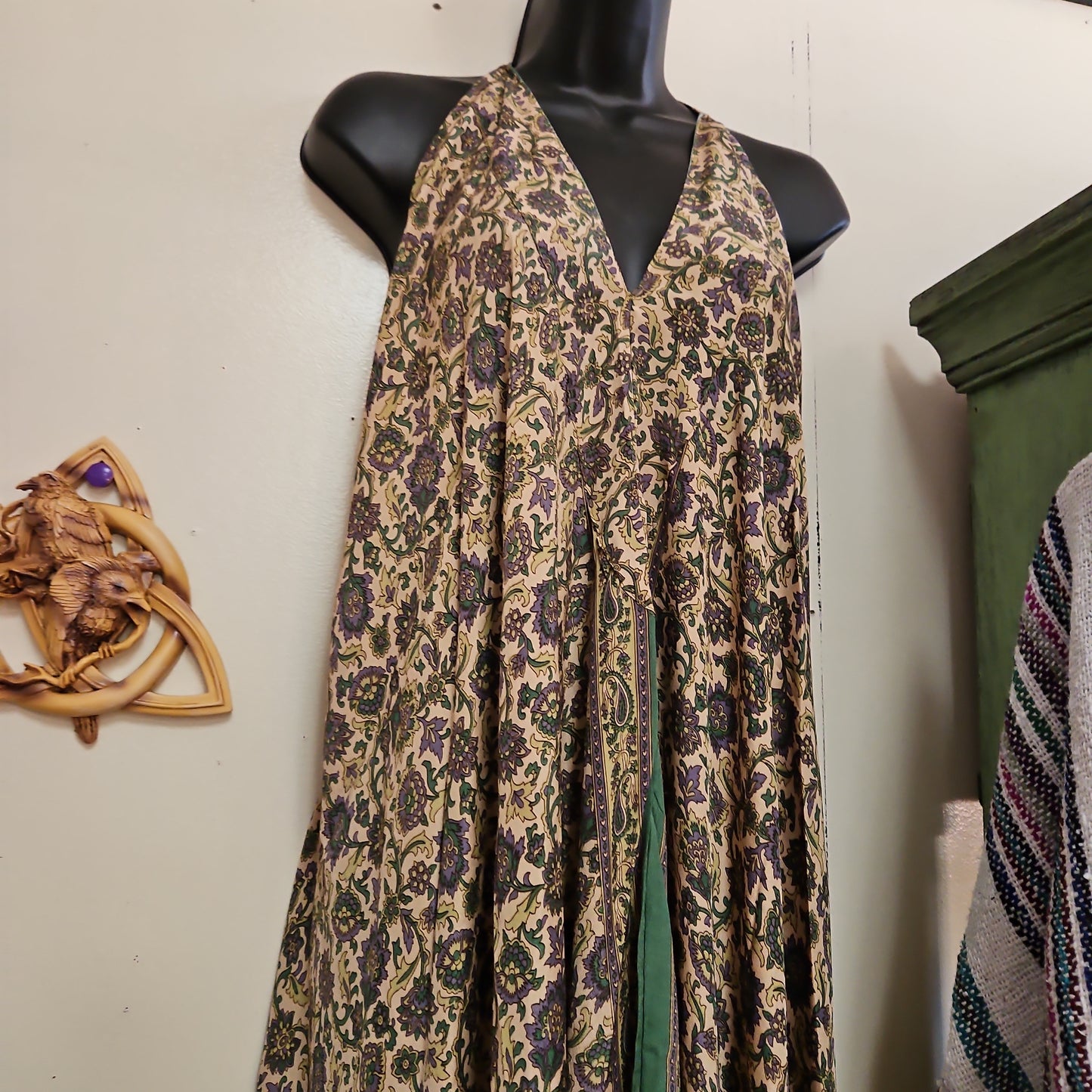 Full Length Boho Halter Top Dress - Paths of the Spirit