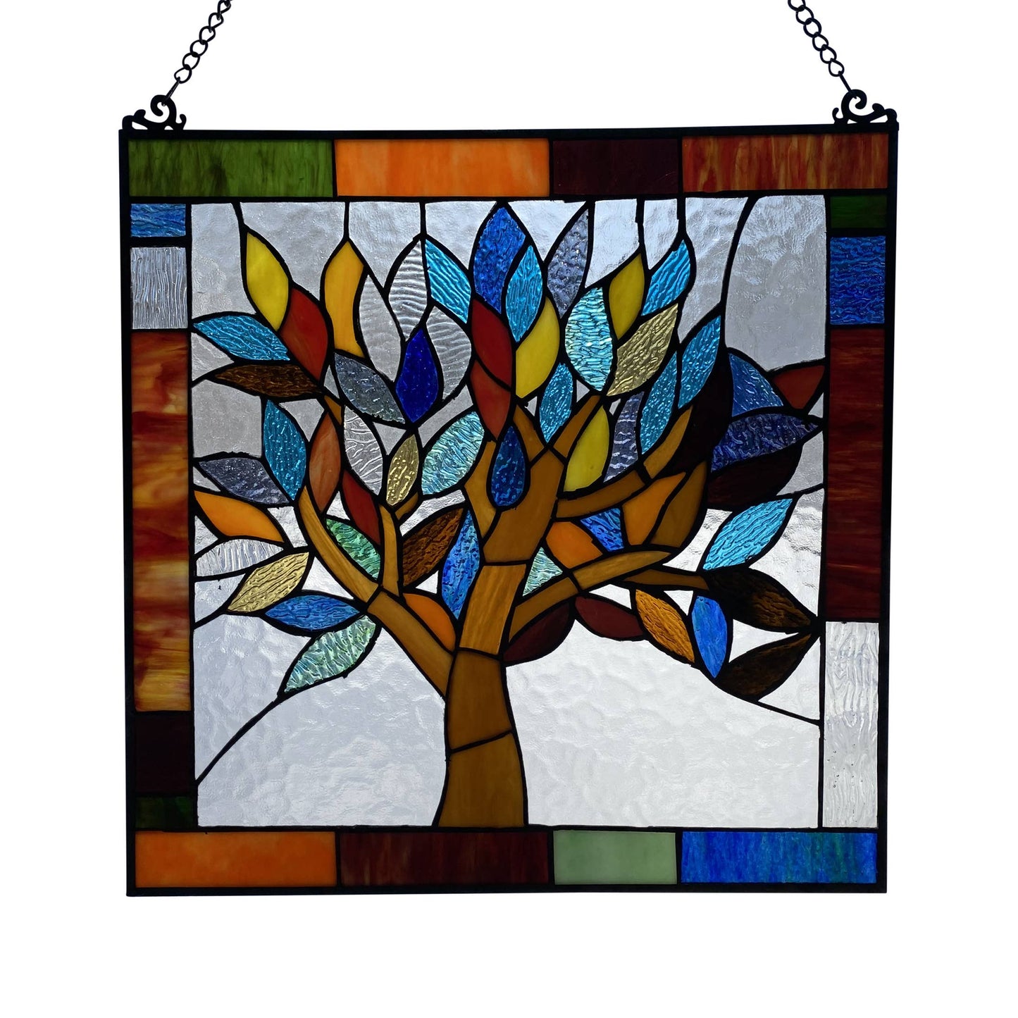 Marely Multicolor Mystical Tree Window Panel - Stainglass