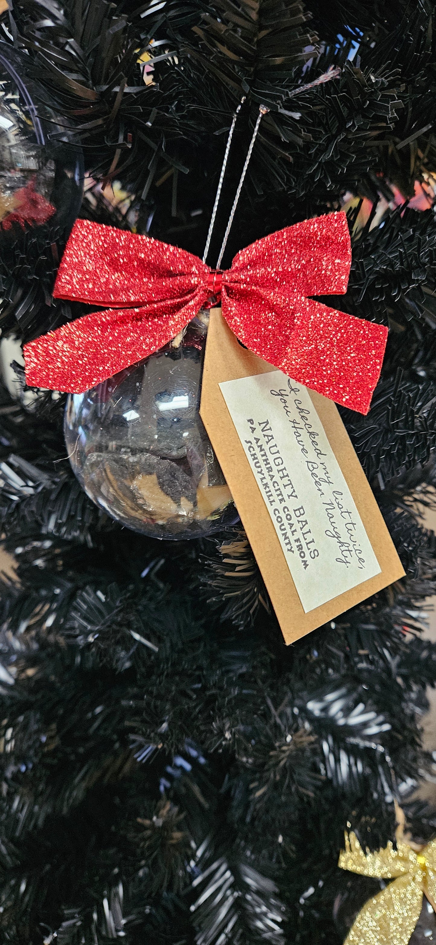 Naughty Balls - Coal Filled Ornaments
