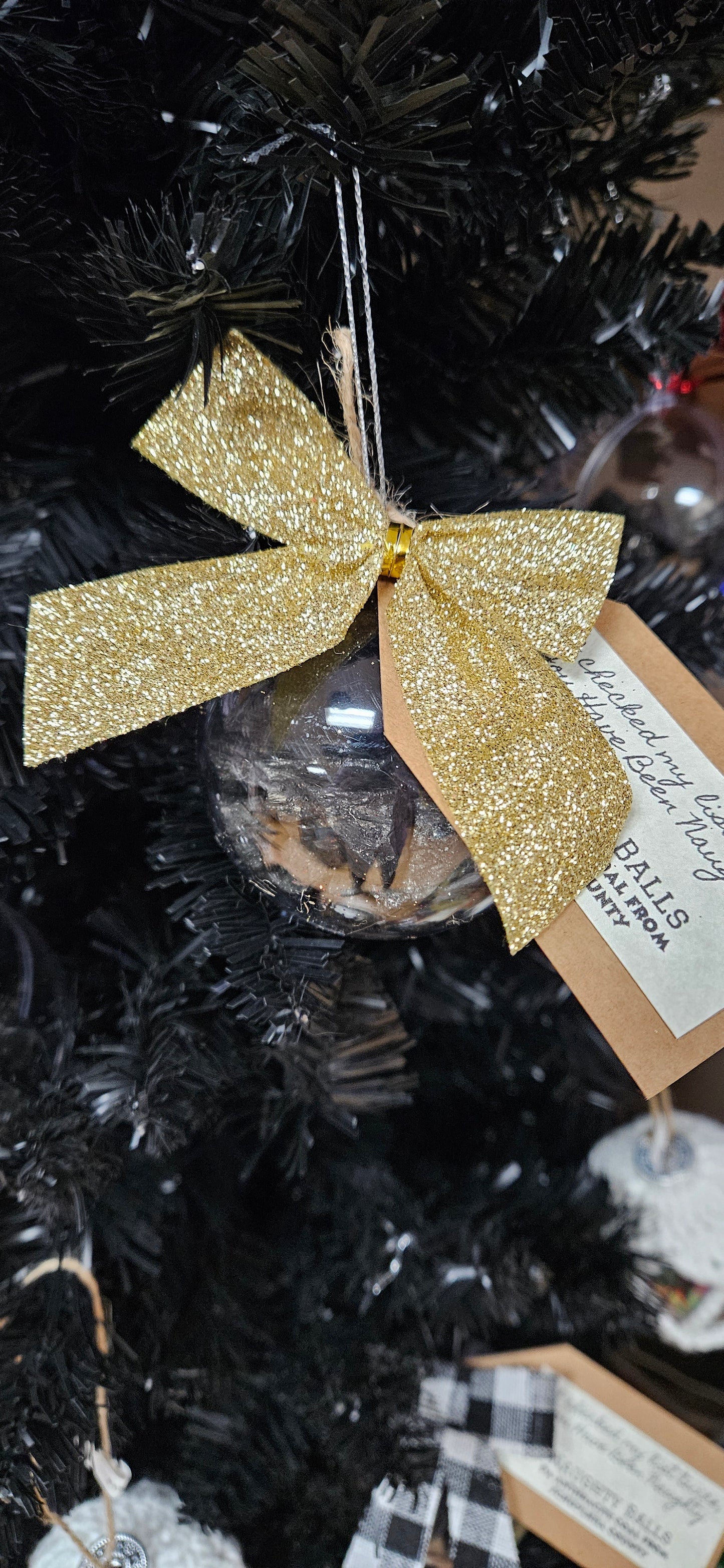 Naughty Balls - Coal Filled Ornaments
