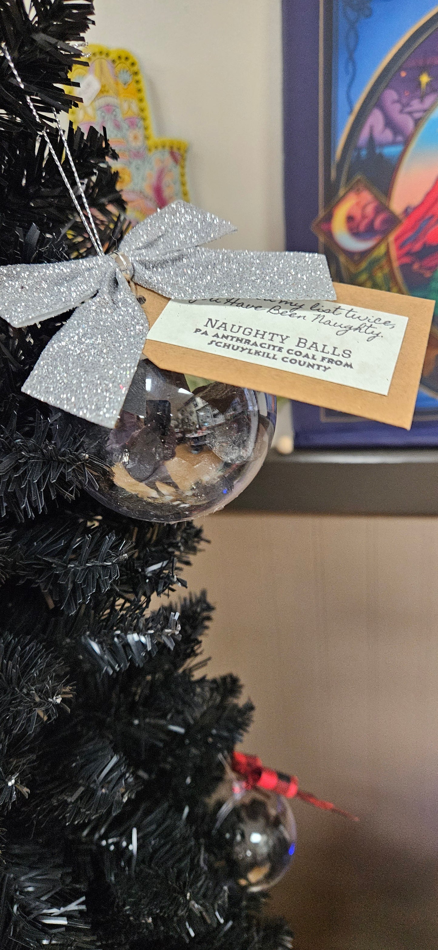 Naughty Balls - Coal Filled Ornaments