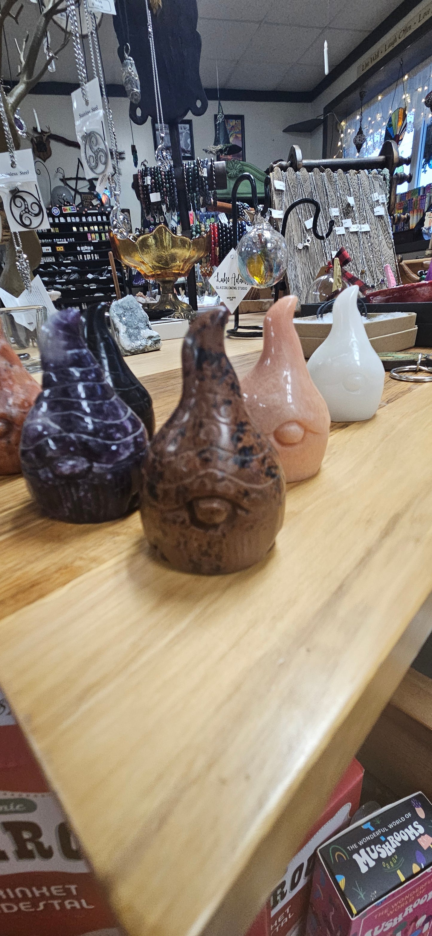 Crystal Carved Gnomes - Chubby