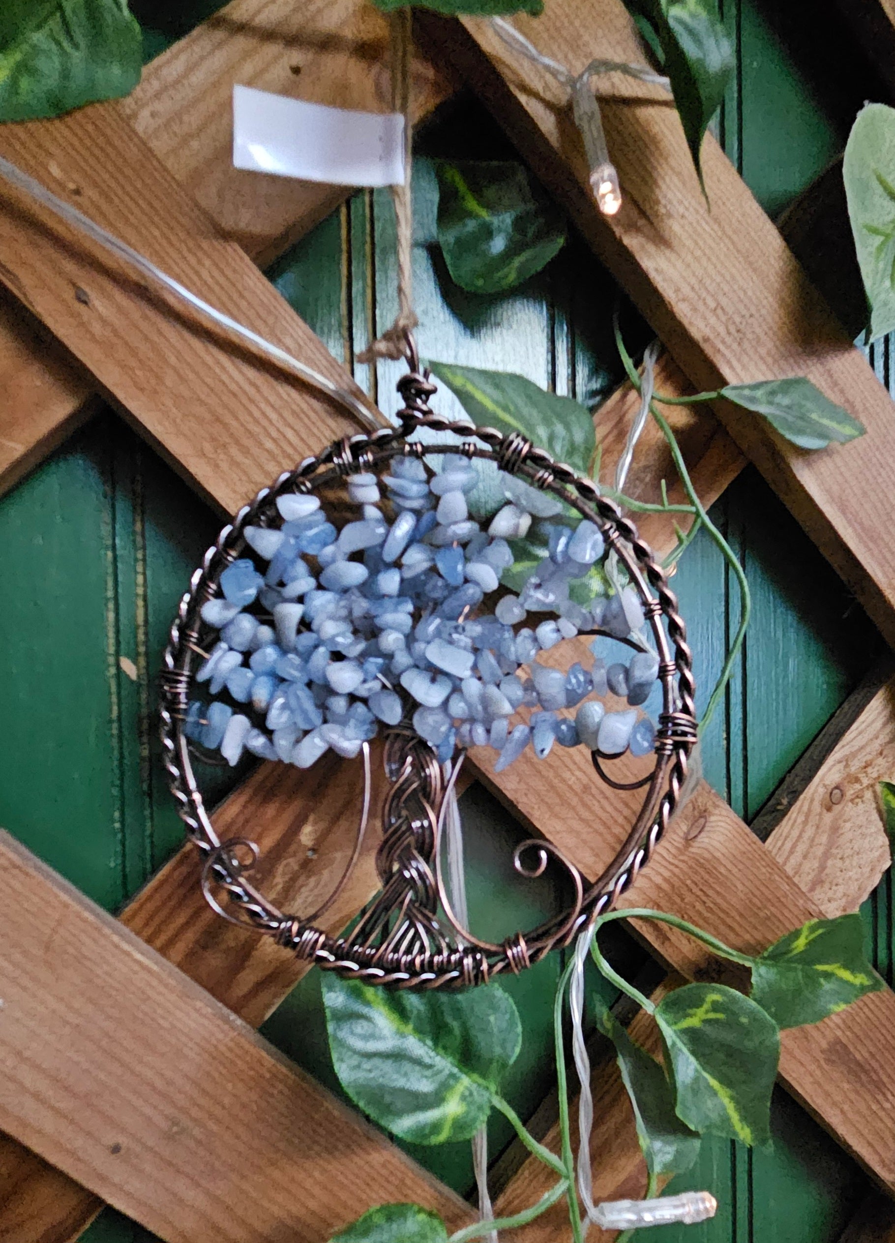 8” buy Blue Aventurine Ombré Wire Tree Of Life