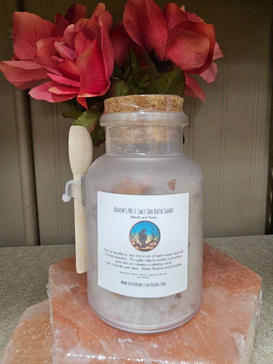 Raven’s Nest Neroli Rose Jar Bath Salts