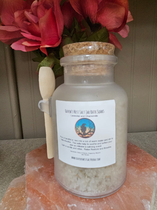 Raven’s Nest Lavender Chamomile Jar Bath Salts