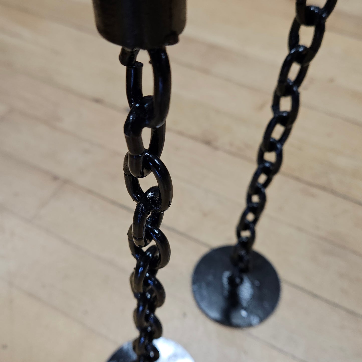 Hand Forged Chain Chime Candle Holders