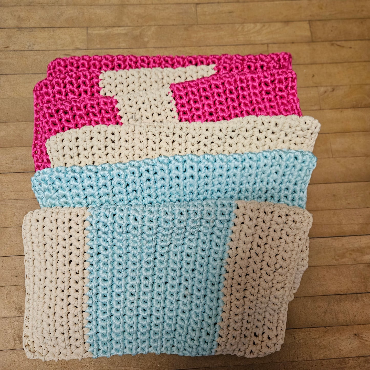 Handmade Meditation / Yoga Crochet Square Mat 20 x 20” - Made Locally