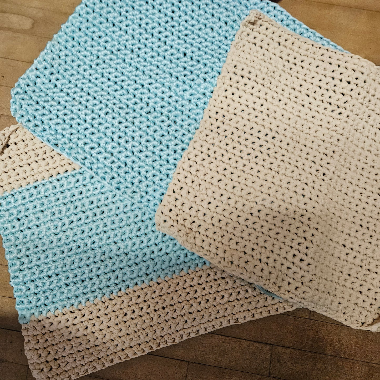 Handmade Meditation / Yoga Crochet Square Mat 20 x 20” - Made Locally
