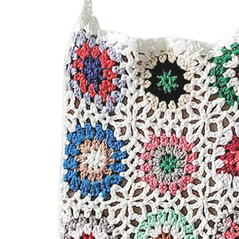 White Crochet Boho Shoulder Bag Handbag Boho