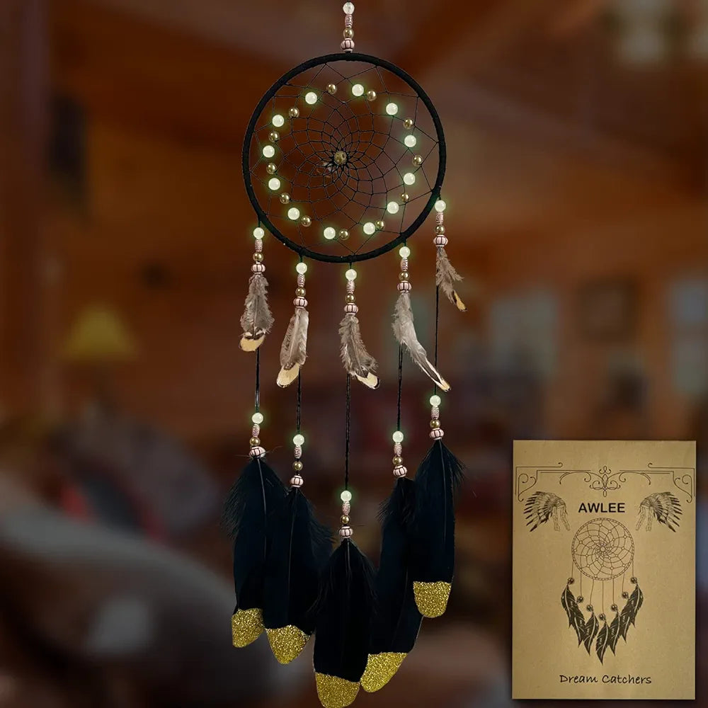 Dream Catcher - Black and Gold - Night