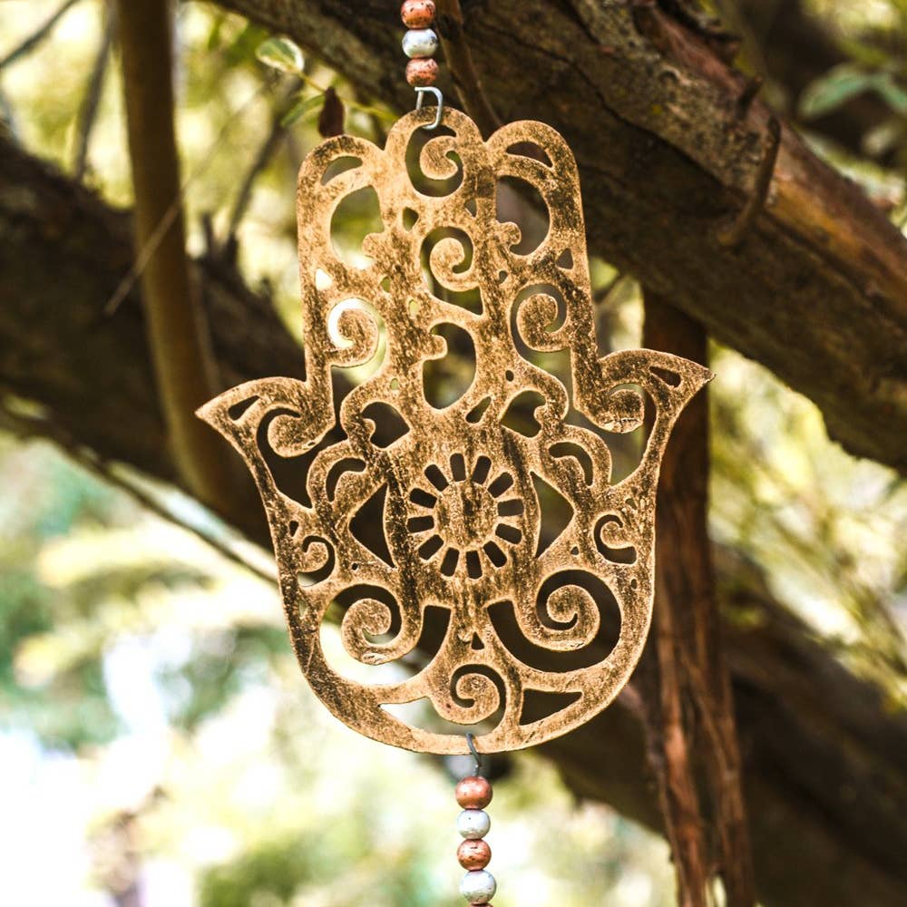 Hamsa Ribbon Wind Chime