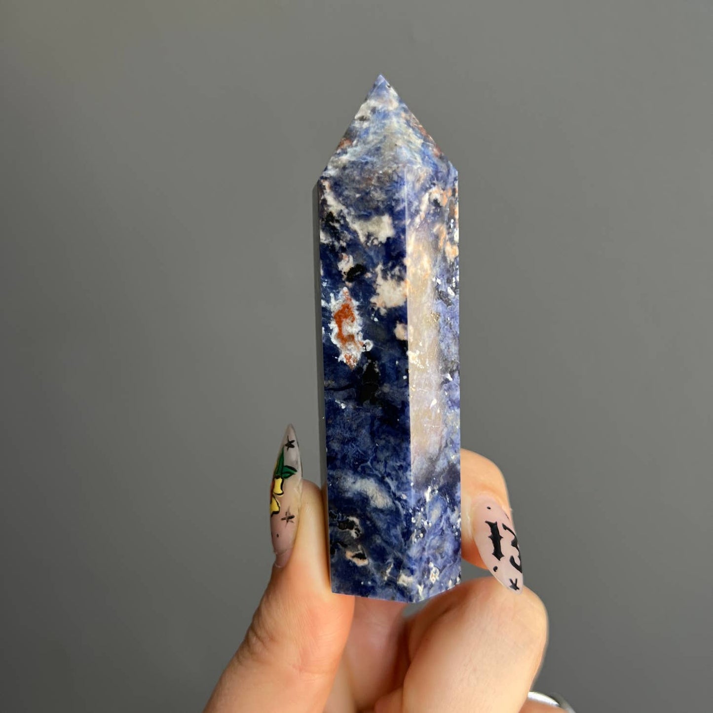 Sodalite Etched Moon Phase Tower