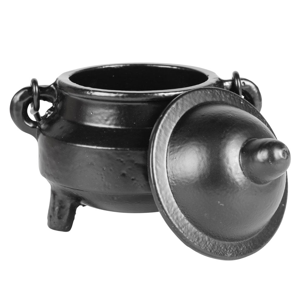 Cast Iron Cauldron with lid 4" tall