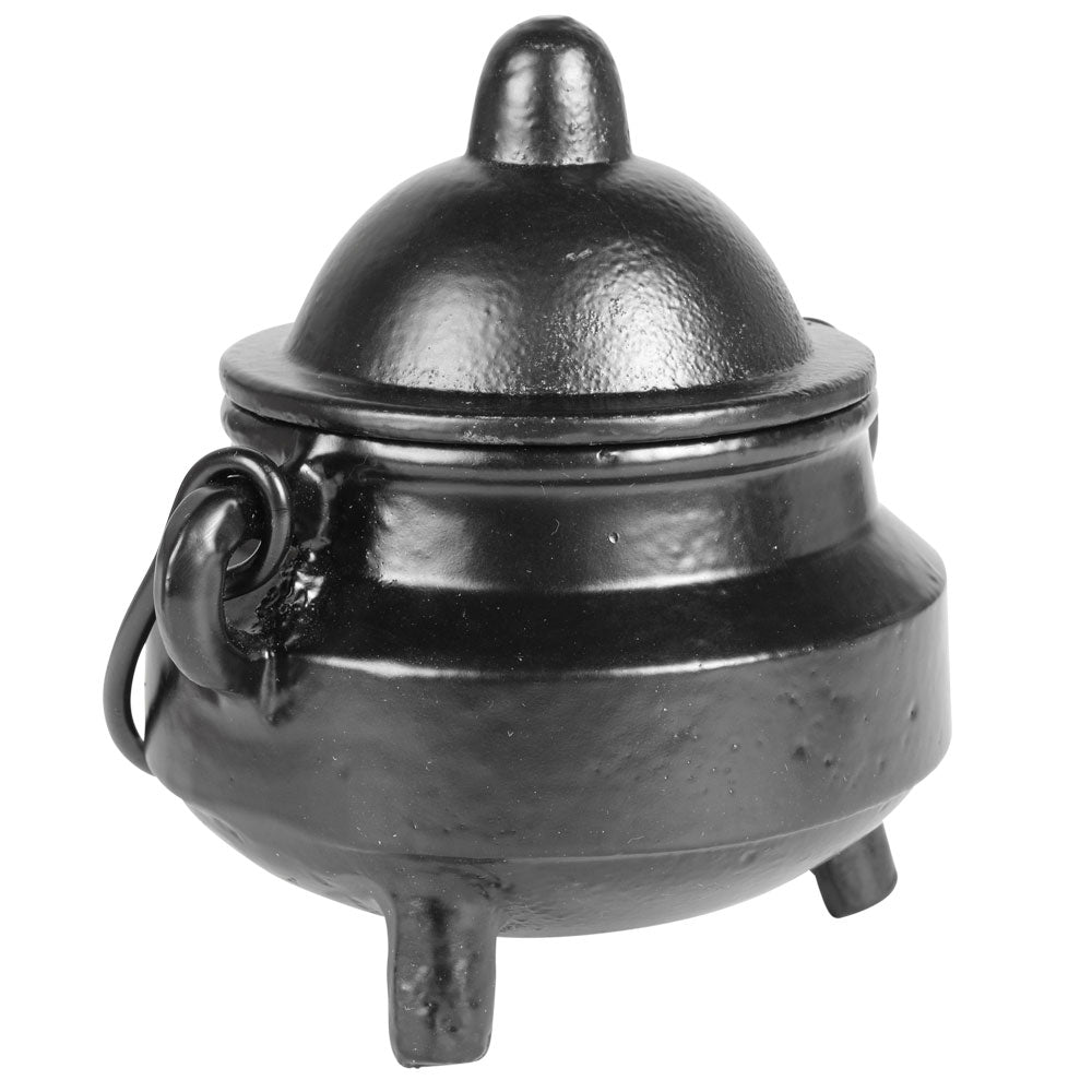Cast Iron Cauldron with lid 4" tall