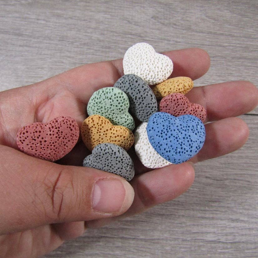 Lava Heart Stones 1" - Various