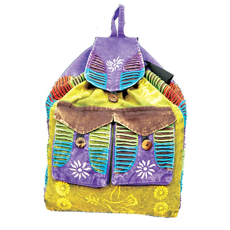 Flower Child Double Pocket Backpack