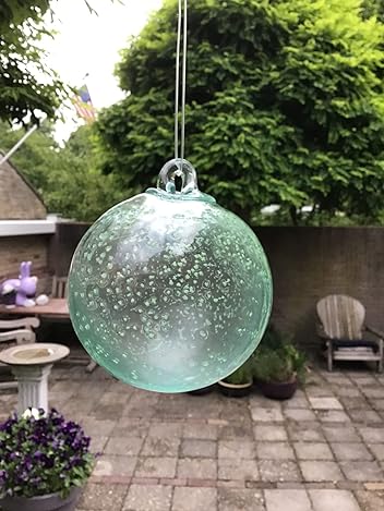 Blown Glass Glow in the Dark Witch Ball 3 1/2"
